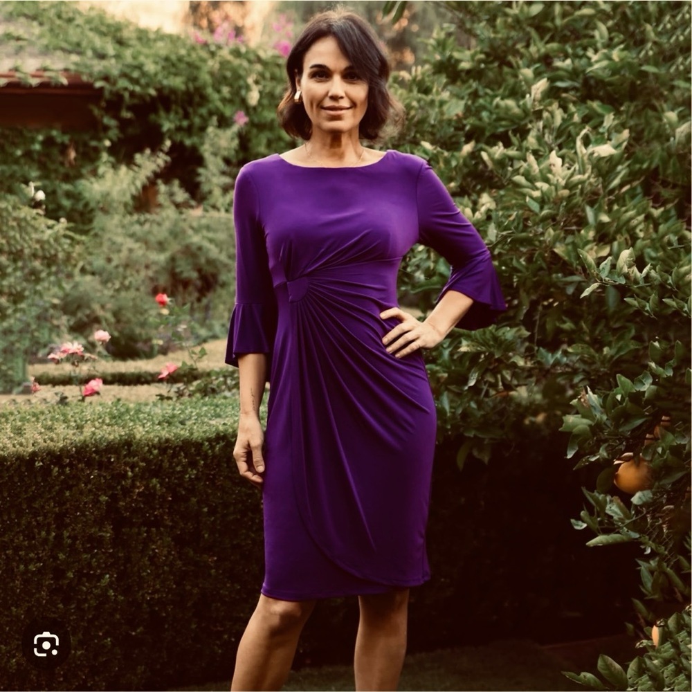 Connected Apparel Rich Purple Dress
